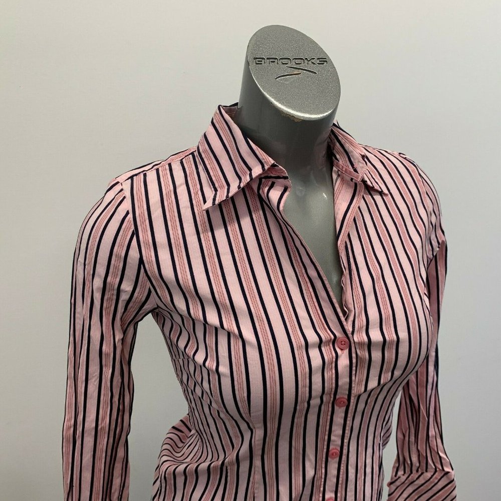 Tommy Hilfiger V Neck Button Up Shirt Women's Size - Picture 2 of 5